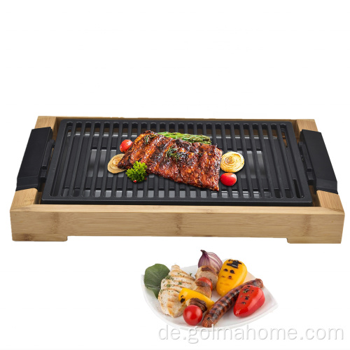 Selbst gemachter Antihaft-Brat-Pfanne elektrischer Grill-Pan rauchloser BBQ-Elektror Grill Pan Barbecue Elektror Grill